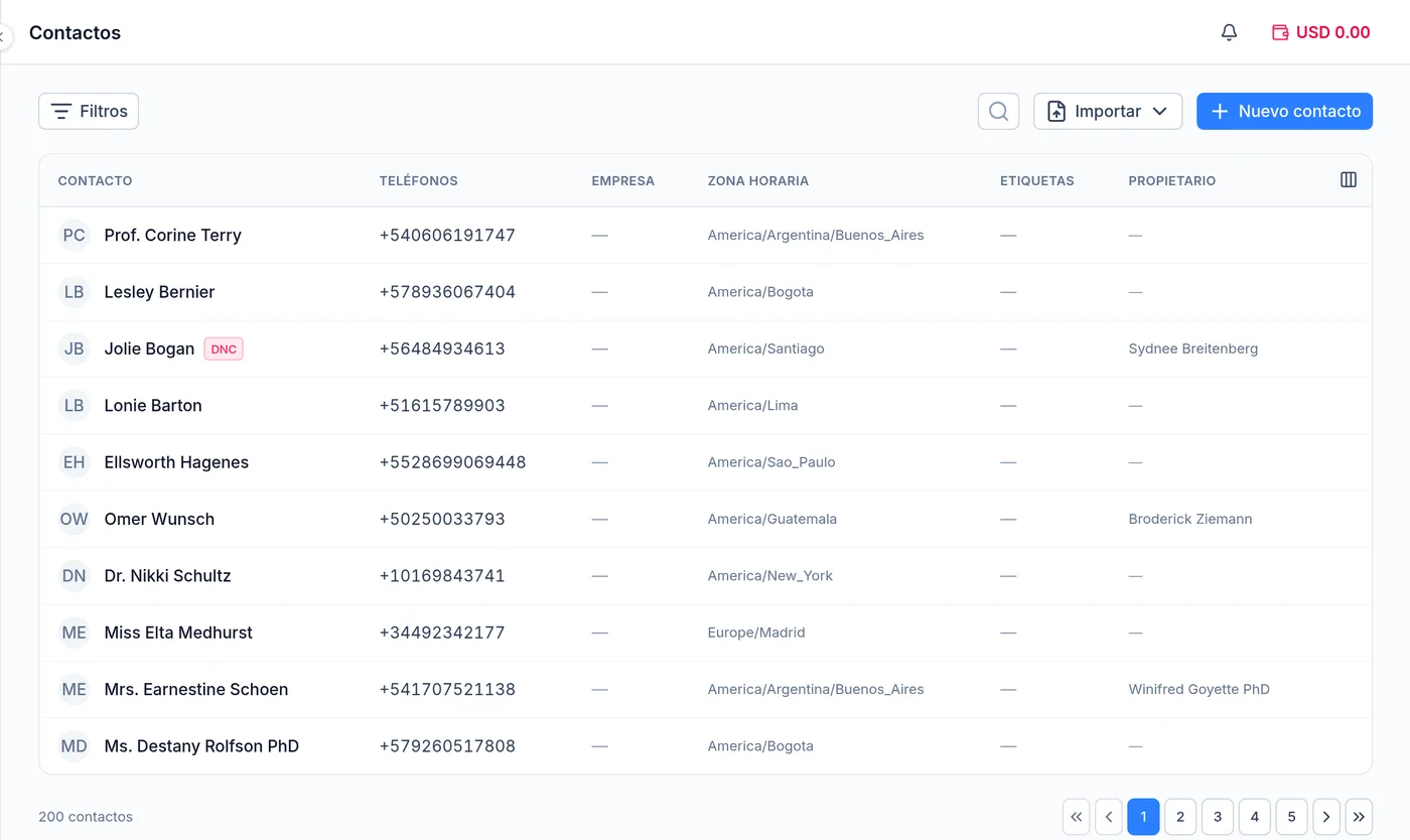 Documentación: Contactos: importación, historial y reglas de actualización